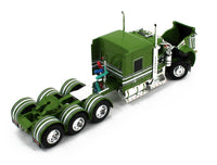 2023 DCP 1:64 *GREEN* Tri-Axle Kenworth W900L Aero Flattop w/LOWBOY & JEEP NIB