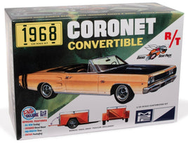 1:25 MPC 1968 Dodge Coronet Convertible w/Trailer *PLASTIC MODEL KIT* NIB