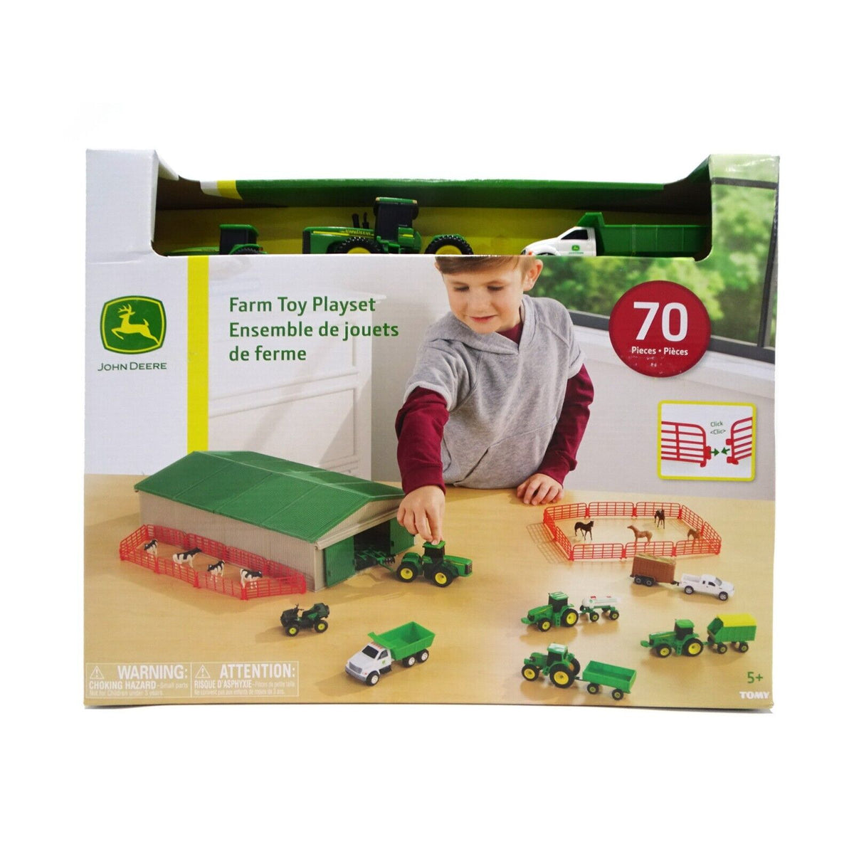ERTL 164 John Deere 70PIECE FARM PLAYSET! Machine Shed Tractors Truc
