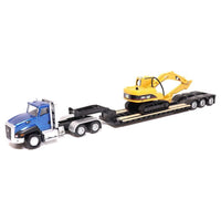 1:87 DIECAST MASTERS *CATERPILLAR CAT* CT660 Semi w/Lowboy & 315C Excavator