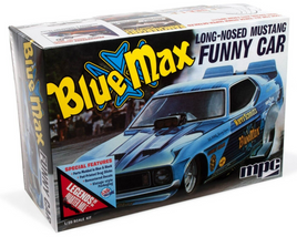 1:25 MPC BLUE MAX Long-Nosed MUSTANG Funny Car  *PLASTIC MODEL KIT* NIB