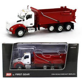 2022 DCP 1:64 *WHITE &RED* Kenworth T880 Rogue Dump Truck NIB