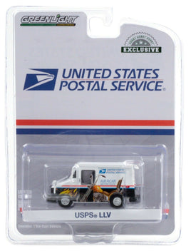 1:64 GreenLight *HOBBY EXCLUSIVE* USPS LLV Mail Truck MOTORCYCLE STAMP NIP