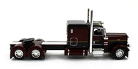 2023 DCP 1:64 *DARK RED  BLACK* Peterbilt 389 63" Flattop w/WILSON GRAIN TRAILER