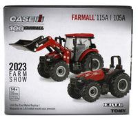 ERTL 2023 FARM SHOW ED 1:64 CASE IH *FARMALL* 115a w/Loader & 105A *GOLD CHASE*
