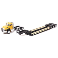 1:87 DIECAST MASTERS *CATERPILLAR CAT* CT660 Semi w/Lowboy & 163H Motor Grader