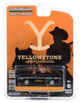 1:64 Greenlight *HOLLYWOOD 38* YELLOWSTONE Dodge Charger County Sheriff Car NIP!