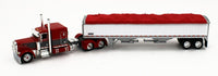 2023 DCP 1:64 *RED & GRAY* Peterbilt 389 63" Flattop w/WILSON GRAIN TRAILER