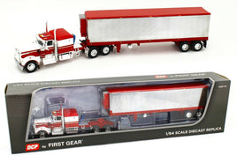 2021 DCP 1:64 *RED* Kenworth W900A Chrome Sided 40' Vintage Reefer Trailer