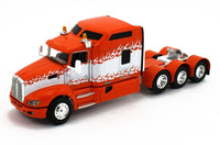 2023 DCP 1:64 *ORANGE* Tri-Axle Kenworth T660 Aerodyne w/Magnitude Lowboy NIB