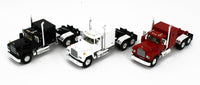 
              DCP 1:64 *MACK R MODEL* Red Black White Semi Truck Flattop Sleeper 3pc TRIO NIB
            