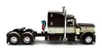 2023 DCP 1:64 *BROWN & CREAM* Peterbilt 359 63" Midroof w/DRY GOODS TRAILER NIB!
