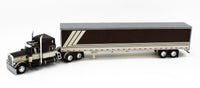 2023 DCP 1:64 *BROWN & CREAM* Peterbilt 359 63" Midroof w/DRY GOODS TRAILER NIB!