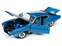 
              2019 1:18 AUTO WORLD AMERICAN MUSCLE *METALLIC BLUE* 1970 Ford TORINO NIB!
            