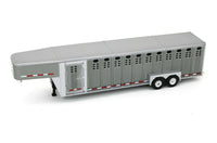 1:64 GreenLight *GUN METAL GRAY* Vertical 3 Hole Side LIVESTOCK TRAILER NIP