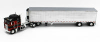 2023 DCP 1:64 BLACK & RED Kenworth K-100 COE w/53' CHROME Utility Reefer Trailer