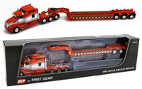 2023 DCP 1:64 *ORANGE* Tri-Axle Kenworth T660 Aerodyne w/Magnitude Lowboy NIB