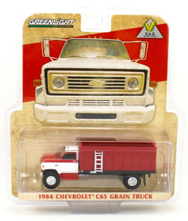 NEW! 1:64 Greenlight 1984 Chevrolet C65 *GRAIN TRUCK* RED & WHITE *NIP*