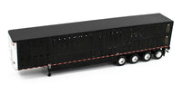 2023 DCP 1:64 *BLACK & WHITE* Peterbilt 389 Flattop w/QUAD AXLE Wilson Livestock