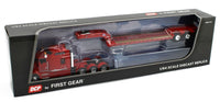 2023 DCP 1:64 *RED* Tri-Axle Kenworth T660 Aerodyne w/Magnitude Lowboy NIB