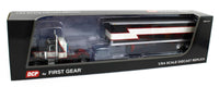 DCP 1:64 *BLACK CREAM Single Axle Peterbilt 359 36" Flattop 40' Vintage Trailer