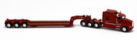 2023 DCP 1:64 *RED* Tri-Axle Kenworth T660 Aerodyne w/Magnitude Lowboy NIB