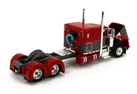 2023 DCP 1:64 *RED & GRAY* Peterbilt 389 63" Flattop w/WILSON GRAIN TRAILER