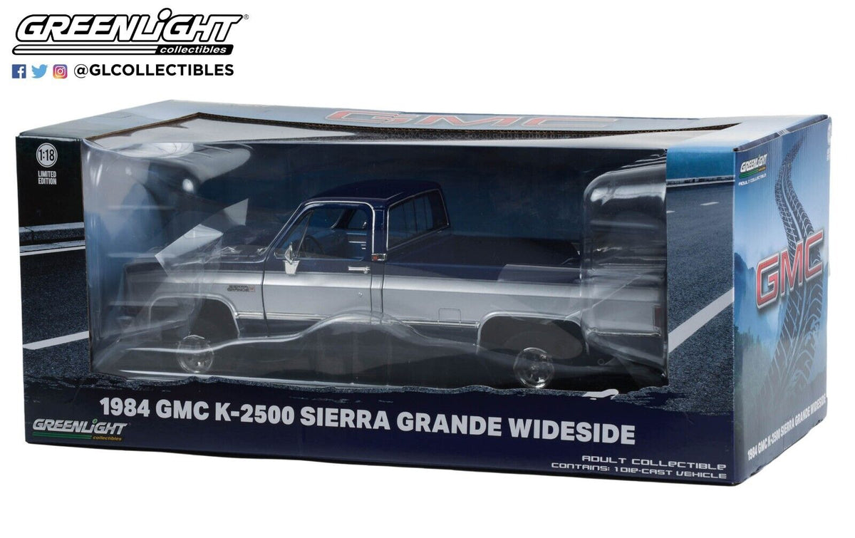 1:18 Greenlight *BLUE & SILVER* 1984 GMC K-2500 Sierra Grande