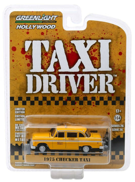 1:64 GreenLight *HOLLYWOOD 26* Taxi Driver 1975 Checker Taxi Cab *NIP*