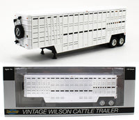 2023 TOP SHELF REPLICAS 1:64 *WHITE* Vintage Wilson Livestock Trailer *NIB*