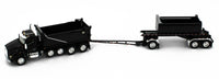 2022 DCP 1:64 *BLACK* Kenworth T880 Rogue Dump Truck & Transfer Dump Trailer NIB