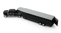 1:64 GreenLight *BLACK* 2018 Chevrolet Silverado Dually w/LIVESTOCK TRAILER NIP
