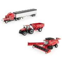 2023 ERTL 1:64 CASE IH *HARVEST SET* 8250 Tracked Combine 340 Magnum Semi & J&M