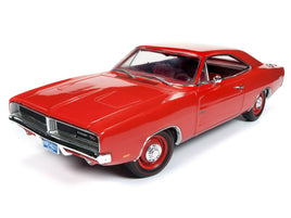 2019 1:18 AUTO WORLD AMERICAN MUSCLE *RED* 1969 Dodge Charger RT NIB!