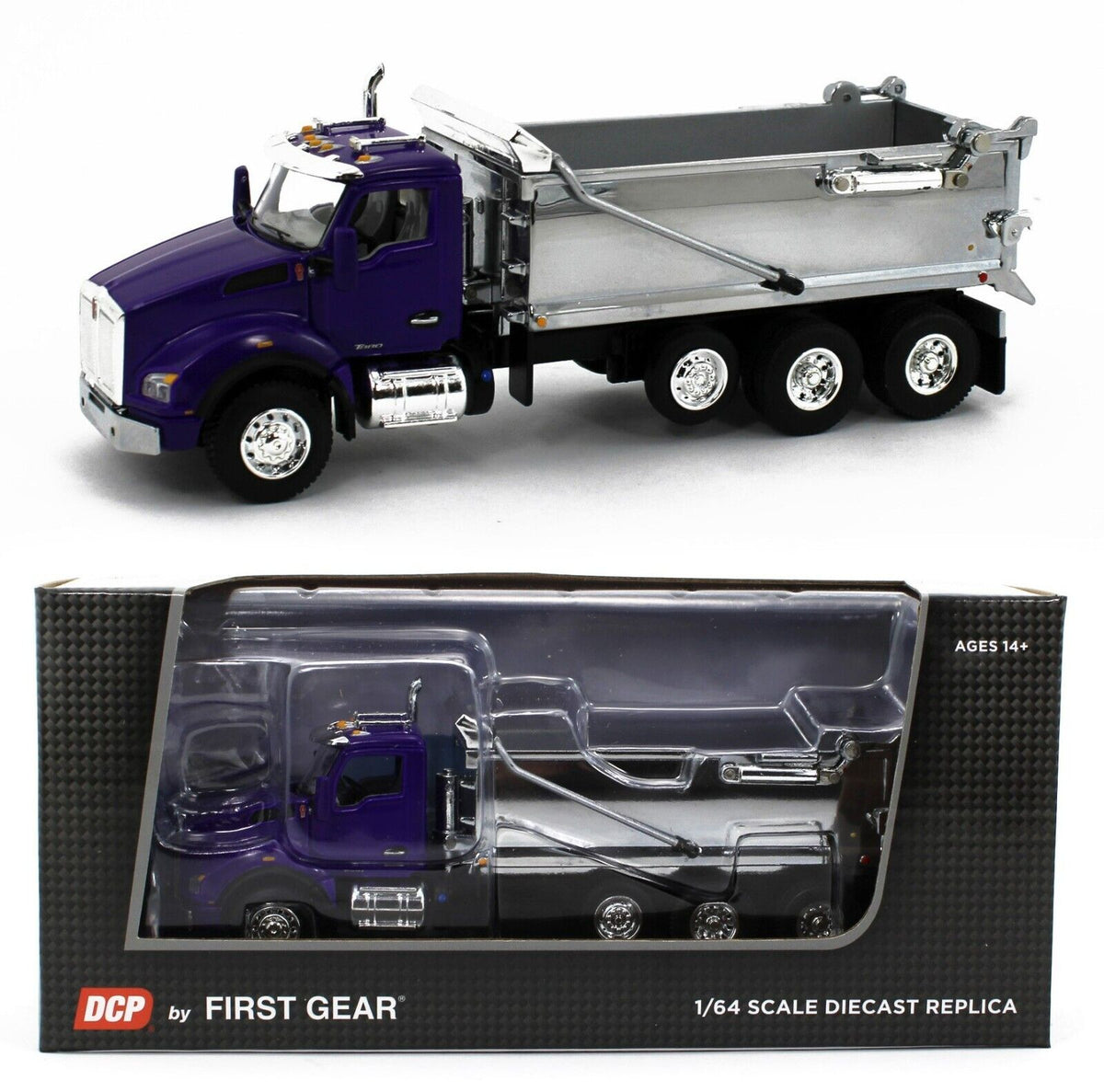 34R-045 C-COOL 1/64 建機 ARTICULATED TRUCK 1/64 Scale Diecast Cat 745 Articulated Dump Truck Toy - Play