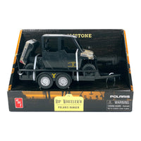 1:20 AMT Big Country *YELLOWSTONE* Rip's POLARIS Ranger ATV & Trailer *NIB*