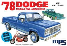 1:25 MPC = 1978 Dodge D100 Pickup Truck w/MINI BIKE Plastic Model Kit *MISB*