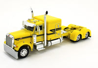 DCP 1:64 *YELLOW & BLACK* Peterbilt 379 63" w/53' Spread-Axle Tautliner Trailer