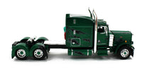 DCP 1:64 *GREEN & BLACK* Peterbilt 359 63" Mid-roof & Utility ROLL TARP TRAILER