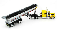 2021 DCP 1:64 YELLOW & BLACK Peterbilt 389 CHROME MAC Spread-Axle End Dump NIB