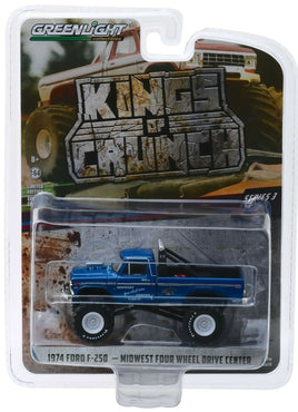 1:64 GreenLight KINGS OF CRUNCH 3 1974 Ford F-250 MIDWEST 4WD Monster Truck