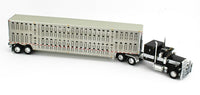 2021 DCP 1:64 BLACK & SILVER MACK SUPER-LINER w/Wilson TANDEM AXLE LIVESTOCK NIB