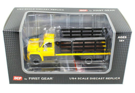 NEW 2021 1:64 DCP *YELLOW & BLACK* GMC 6500 Tandem-Axle STAKEBED TRUCK  *NIB*