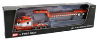 2023 DCP 1:64 *ORANGE* Tri-Axle Kenworth T660 Aerodyne w/Magnitude Lowboy NIB