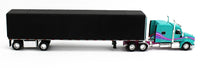 2023 DCP 1:64 *AQUA & BLACK* Peterbilt 579 & Utility 53' ROLL TARP TRAILER NIB