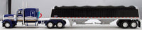2022 DCP 1:64 *BLUE & WHITE* Peterbilt 389 63" Flattop w/Wilson GRAIN TRAILER
