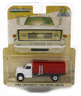 NEW! 1:64 Greenlight 1984 Chevrolet C60 *GRAIN TRUCK* WHITE & RED *NIP*