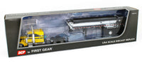 2021 DCP 1:64 YELLOW & BLACK Peterbilt 389 CHROME MAC Spread-Axle End Dump NIB