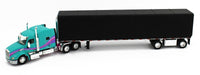 2023 DCP 1:64 *AQUA & BLACK* Peterbilt 579 & Utility 53' ROLL TARP TRAILER NIB