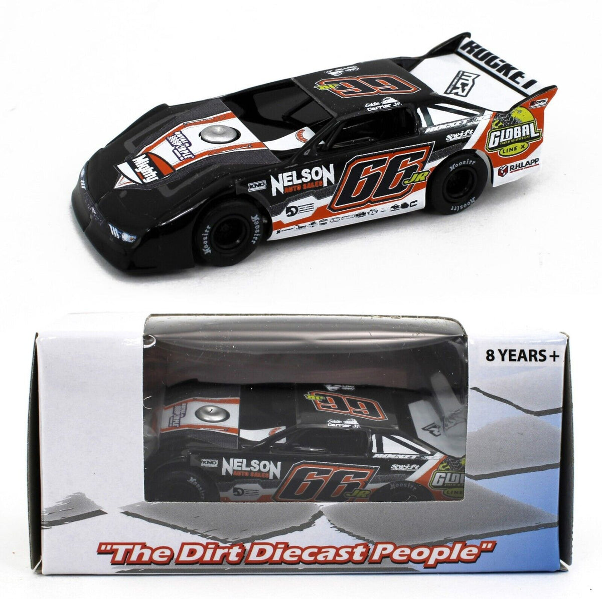 2023 ADC 1:64 Dirt Late Model *EDDIE CARRIER JR* #66jr Line-X